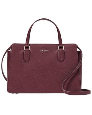 Kate Spade Laurel Way Reese Leather Satchel - Purple