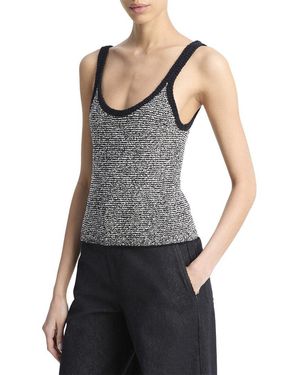 Vince Micro Stripe Tank Top - Blue