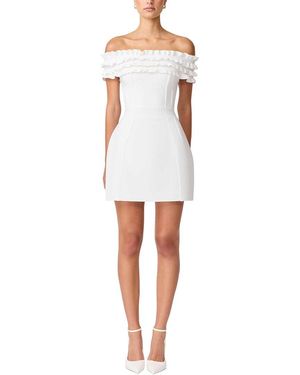 Elliatt Sonya Off Shoulder Mini Dress - White