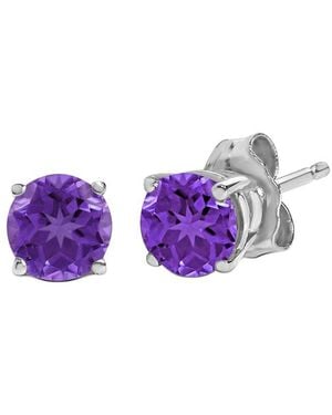 Haus of Brilliance Colourful Gemstones 14K 1.10 Ct. Tw. Amethyst Stud Earrings - Purple
