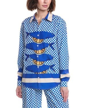 To My Lovers Printed Top - Blue