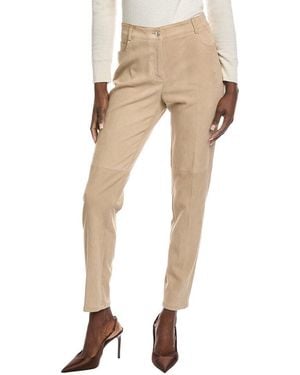 Akris Magda Suede Pant - Natural