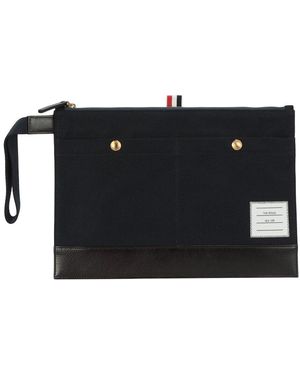 Thom Browne Leather Pouch - Black