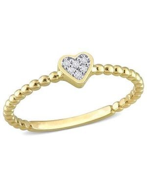Rina Limor 14k Diamond Heart Ring - Metallic