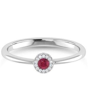Sabrina Designs 14K 0.12 Ct. Tw. Diamond & Ruby Ring - White