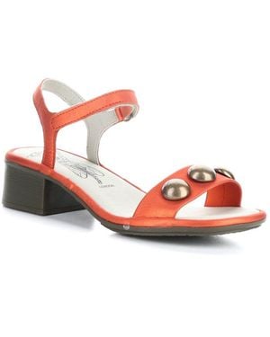 Fly London Exie Leather Sandal - Red