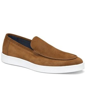 Johnston & Murphy Bolivar Venetian Suede Shoe - Brown