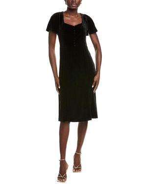 Anne Klein Velvet Midi Dress - Black
