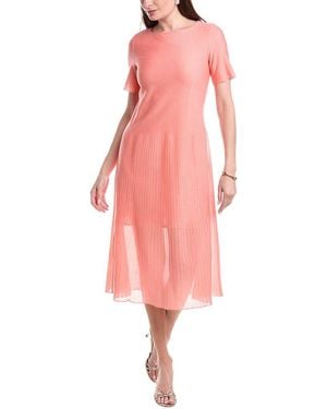 Misook Burnout Knit Mini Dress - Pink