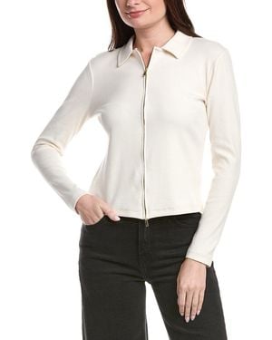 Grey State Top - White