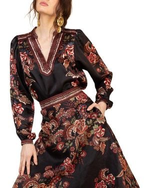 Hale Bob Brylee Silk Blouse - Brown