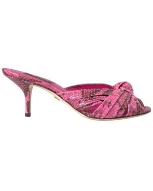 Dolce & Gabbana Python Sandal - Pink