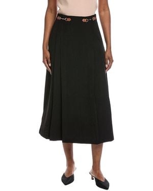 Beulah London Midi Skirt - Black