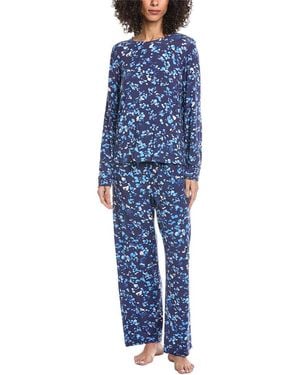 DKNY 2Pc Top & Pant Sleep Set - Blue