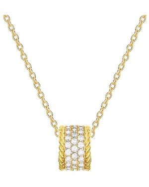 Gabi Rielle 14K Over Cz Dangle Necklace - Metallic