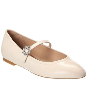 Stuart Weitzman Aura Leather Mary Jane - Natural