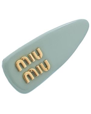 Miu Miu Logo Hair Clip - Blue
