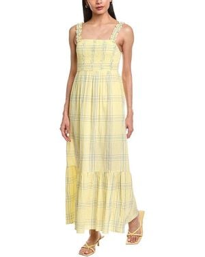 Garrie B Ruffled Strap Maxi Dress - Yellow