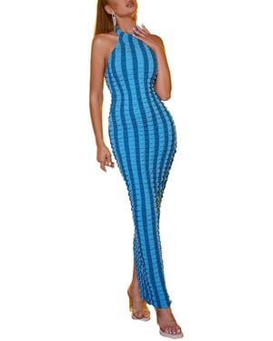 Amanda Royal Maxi Dress - Blue