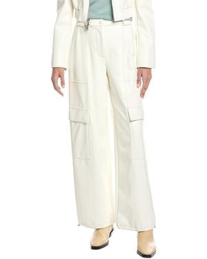 Jonathan Simkhai Sofia Luxe Vegan Leather Cargo Pant - White