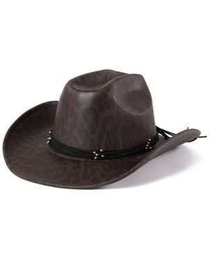 San Diego Hat Leopard Printed Cowboy Hat - Brown