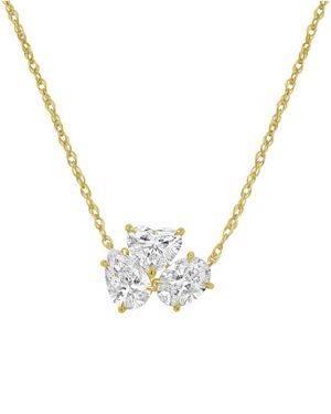 Diana M. Jewels Diana M. 14K 4.50 Ct. Tw. Lab-Grown Diamond Pendant Necklace - Metallic