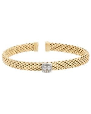 Meshmerise Mesh 0.10 Ct. Tw. Diamond Bangle Bracelet - Metallic