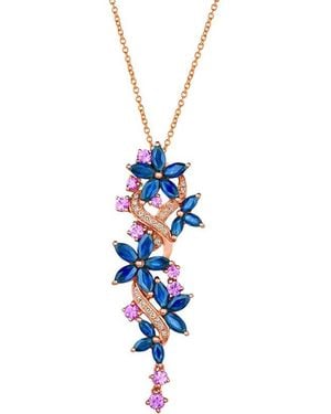 Le Vian 14K Rose 3.27 Ct. Tw. Diamond & Gemstone Pendant - White