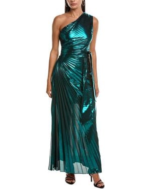 MILLY Estelle Pleated Maxi Dress - Green