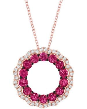 Le Vian 14k Strawberry Gold 1.38 Ct. Tw. Diamond & Ruby Pendant Necklace - Pink