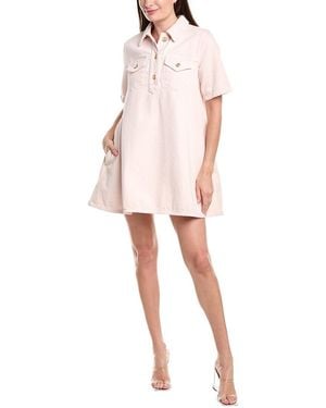 Ganni Heavy Denim Mini Dress - Pink