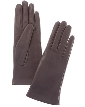 Portolano Cashmere-Lined Leather Gloves - Brown