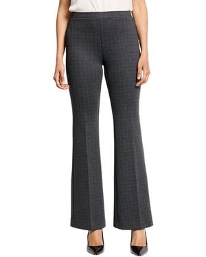 NIC+ZOE Petite Pinstripe Ponte Bootcut Pant - Black