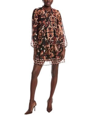 Julia Jordan Print Mini Dress - Brown