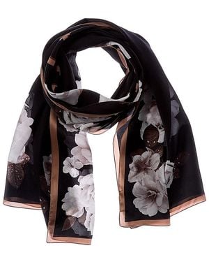 Jimmy Choo Logo Silk Scarf - Black