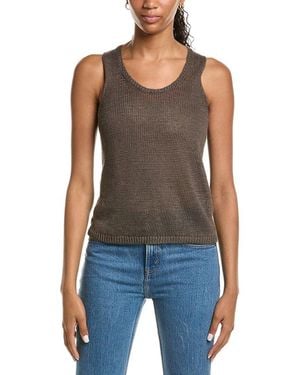 Vince Linen Knit Tank Top - Blue