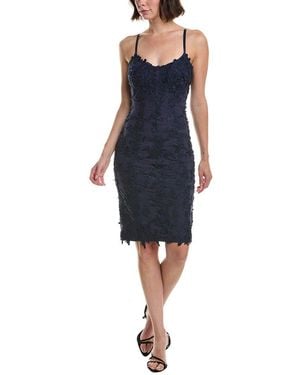 Issue New York Floral Embroidered Midi Dress - Blue