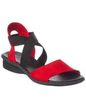 Arche Satia Leather Sandal - Red