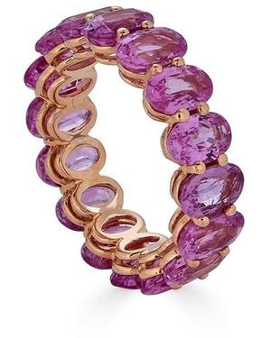 Diana M. Jewels Fine Jewelry 18K Rose 10.30 Ct. Tw. Ruby Eternity Ring - Pink