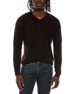 Autumn Cashmere Inked V-Neck 100% Cashmere Jumper - Black