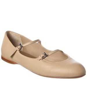 Max Mara Circus Leather Flat - Natural