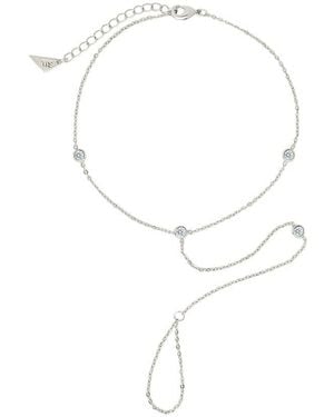 Sterling Forever Cz Sylvia Chain Toe Anklet - White
