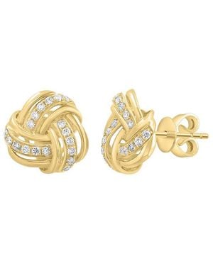 Effy Fine Jewelry 14K 0.28 Ct. Tw. Diamond Earrings - Metallic