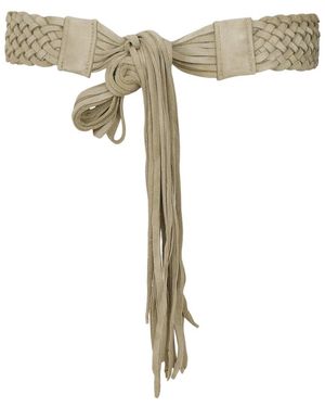 Ada Zoe Leather Belt - Metallic