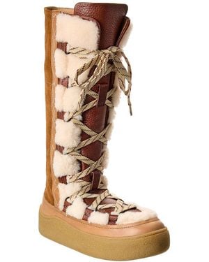 Free People Wilder Mukluk Suede & Shearling Boot - Brown
