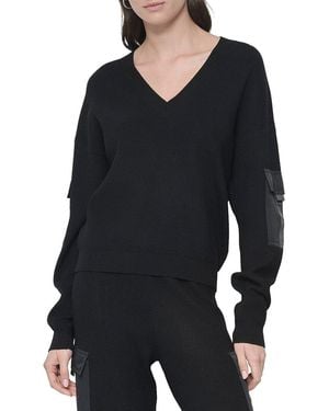 DKNY V-Neck Sweater - Blue