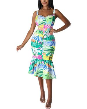 Emma way Midi Dress - Green