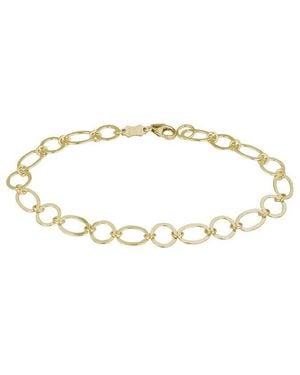 Italian Gold 14K Chain Link Bracelet - Metallic