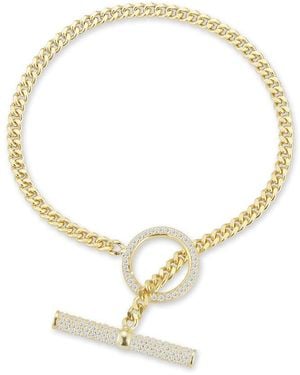 Glaze Jewelry 14k Over Silver Cz Bracelet - Metallic