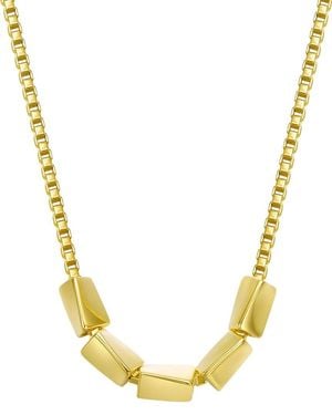 Genevive Jewelry 14K Plated Statement Necklace - Metallic